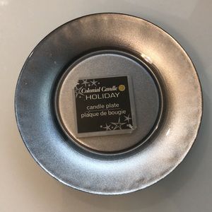 🆓FREE with purchase! Colonial Candle Metallic Shimmery Candle Plate NWT